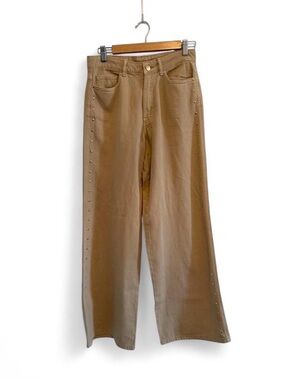 Michael Kors Tan Cotton Pants with Branded Waistband
